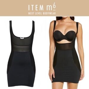 ITEM M6 Power Mesh Open Bust Shape Slip Black sz S NWT 138$
